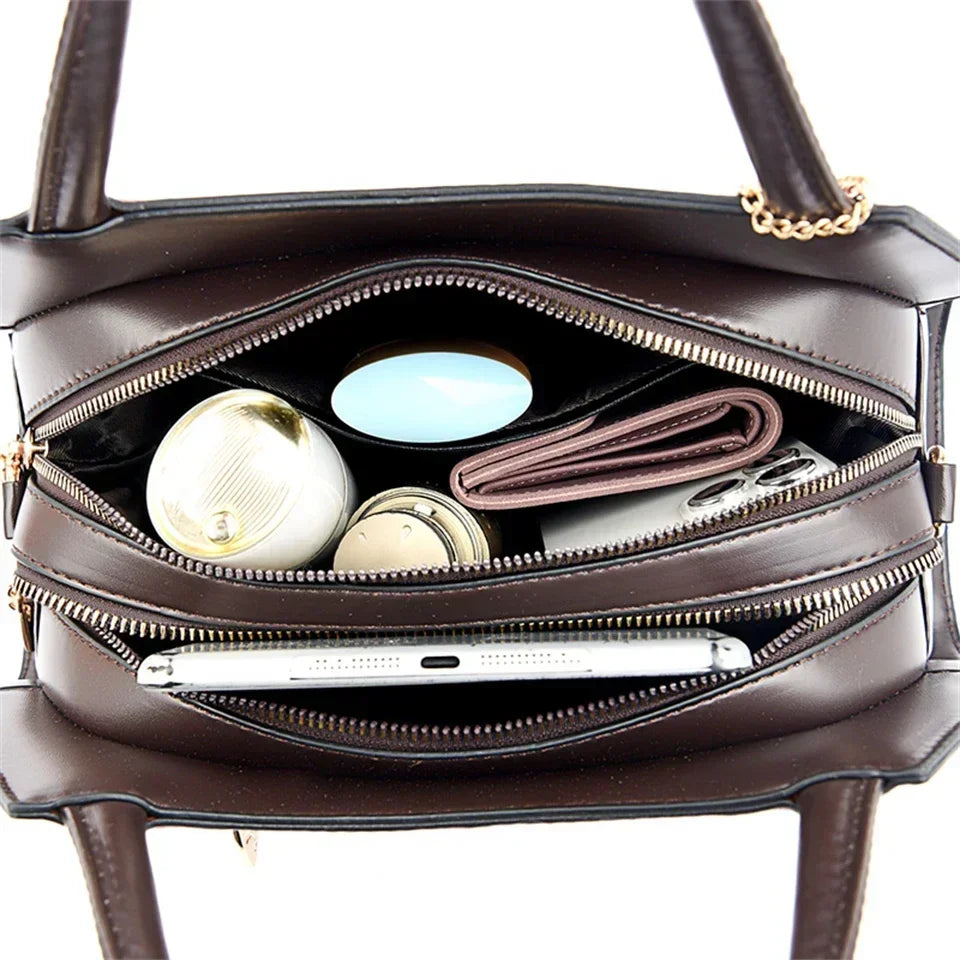 Iconic Grained Leather Crossbody Bag