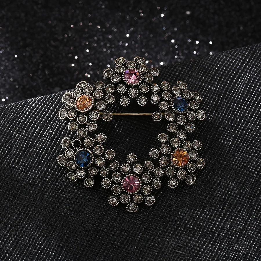 Rhinestone Ginkgo Crystal Office Brooch