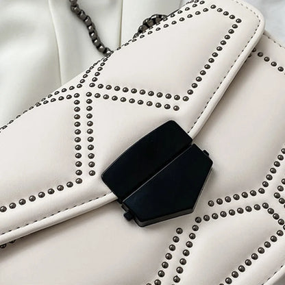 Vintage Rivet Designer Crossbody Bag