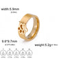 Minimalist Floral Stainless Steel Ring
