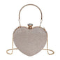 Sculpted Heart Metal Evening Clutch