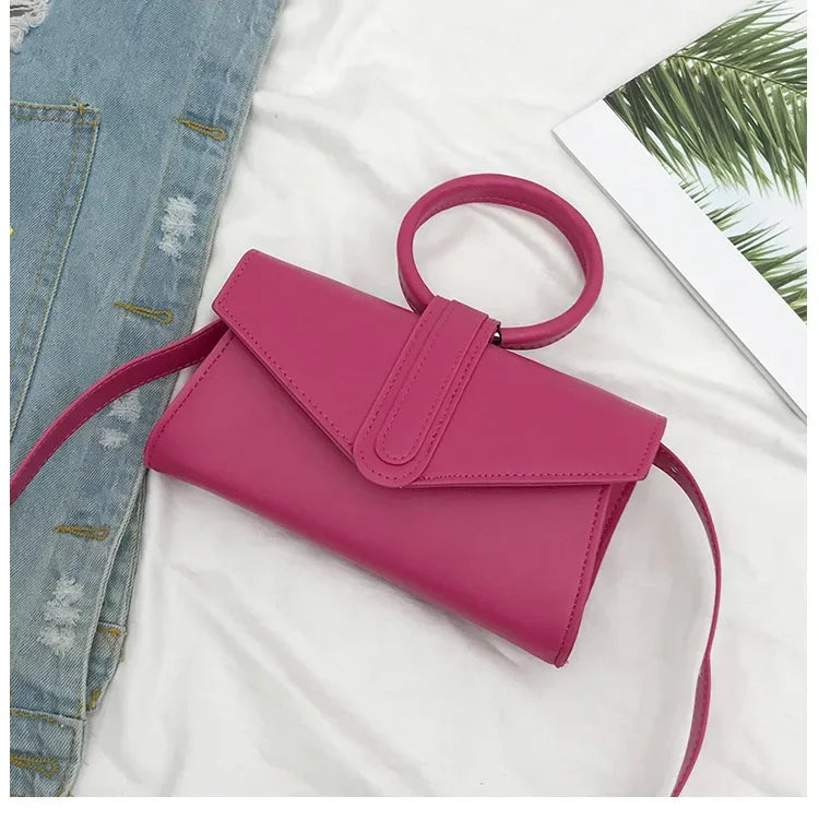 Minimalist Diagonal Designer Leather Clutch