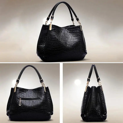 Crocodile Embossed Grand Commuter Tote
