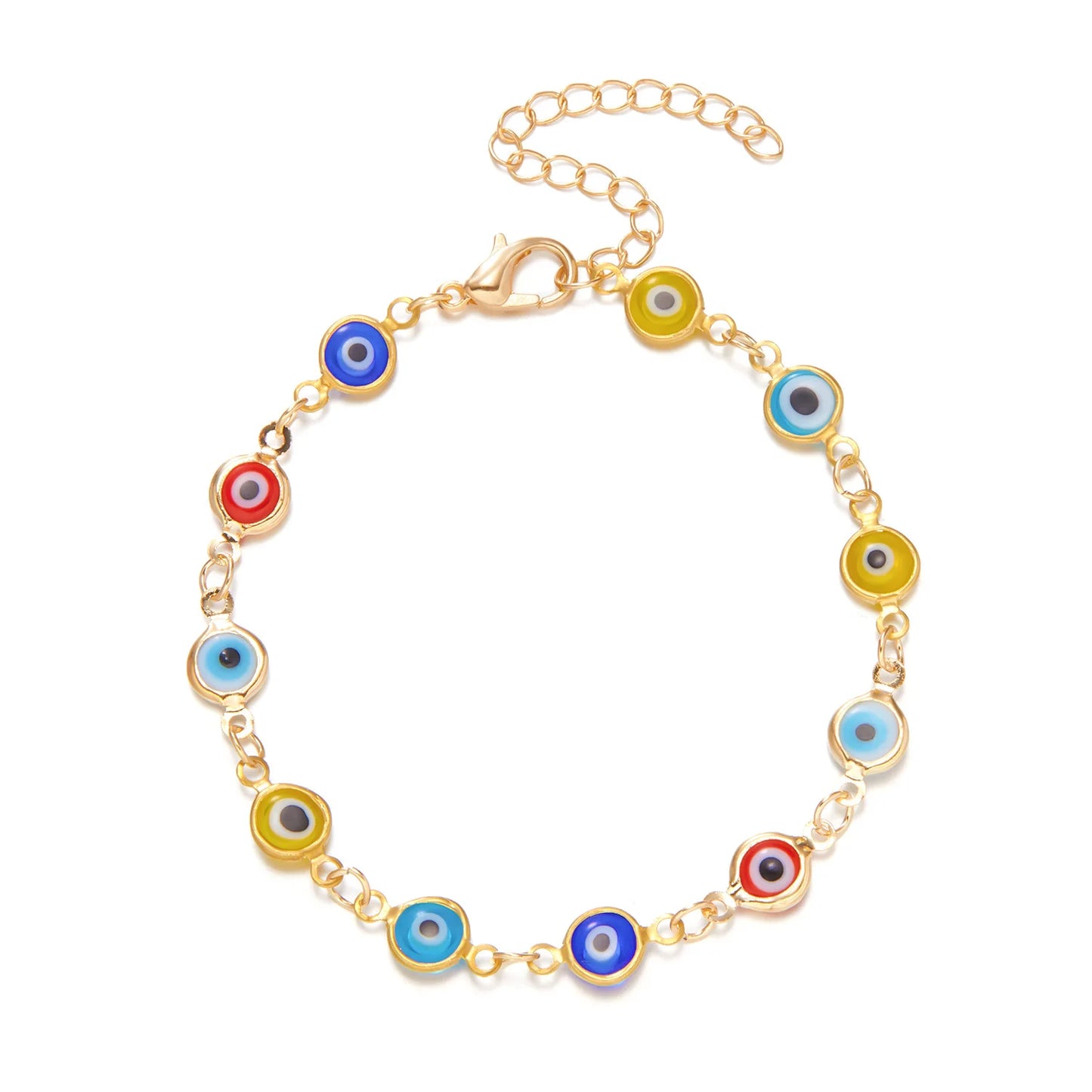 Red & Blue Evil Eye Bangle