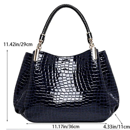 Crocodile Embossed Grand Commuter Tote
