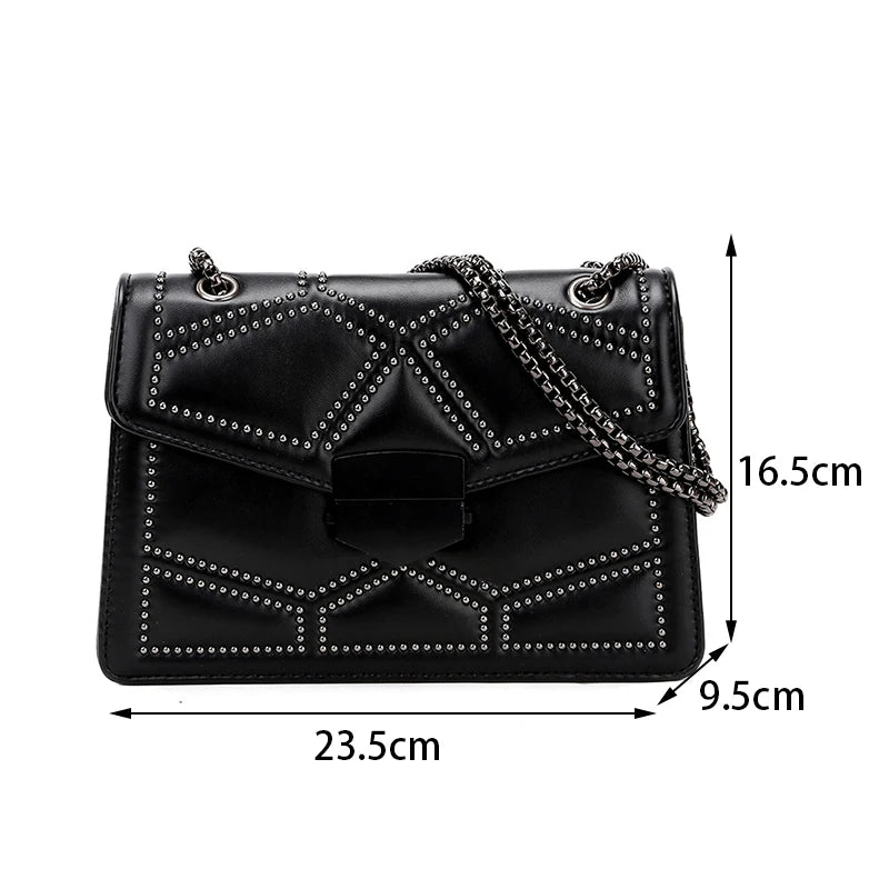 Rivet Vintage Chain Crossbody Bag