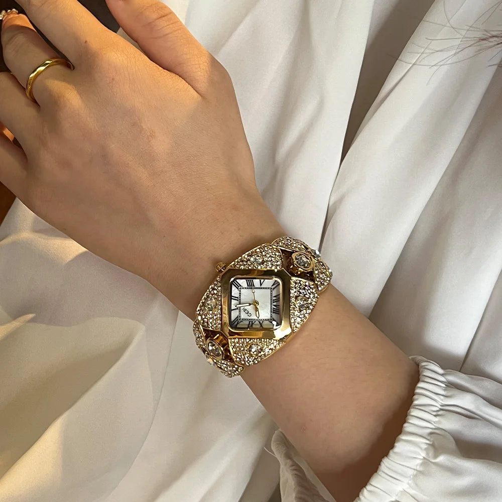 Roman Numeral Full Diamond Watch