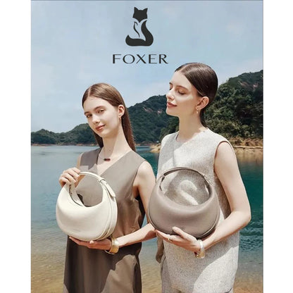 Minimalist Crescent Leather Underarm Bag