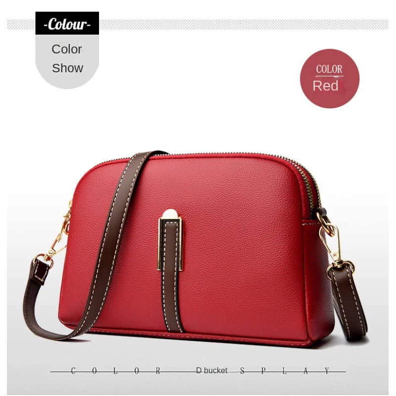 Designer Flap Cowhide Messenger Bag