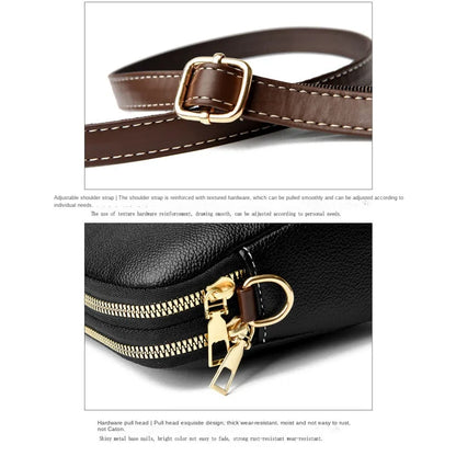 Designer Flap Cowhide Messenger Bag