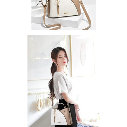 Modernist Color-Block Capacity Bucket Bag
