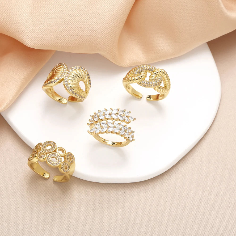 Twisted Leaf Gilded Statement Ring