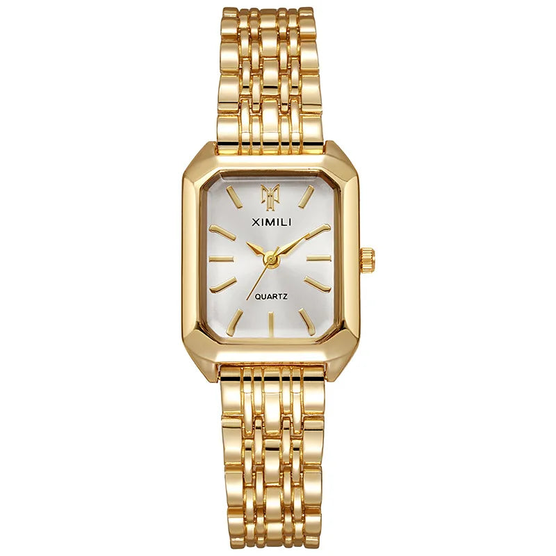 Geometric Steel Band Dress Watch