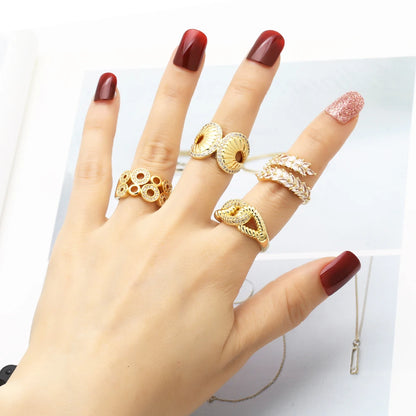Twisted Leaf Gilded Statement Ring