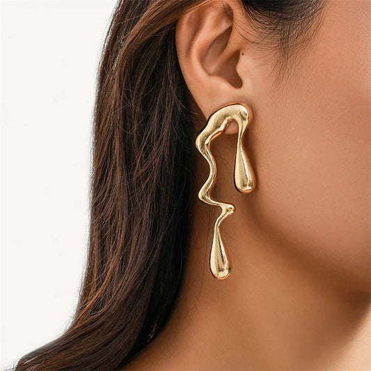 Irregular Water Drop Geometric Earrings