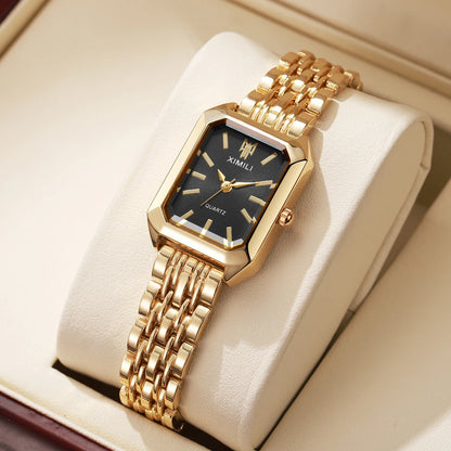 Geometric Steel Band Dress Watch