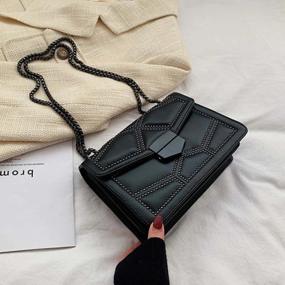 Vintage Rivet Designer Crossbody Bag