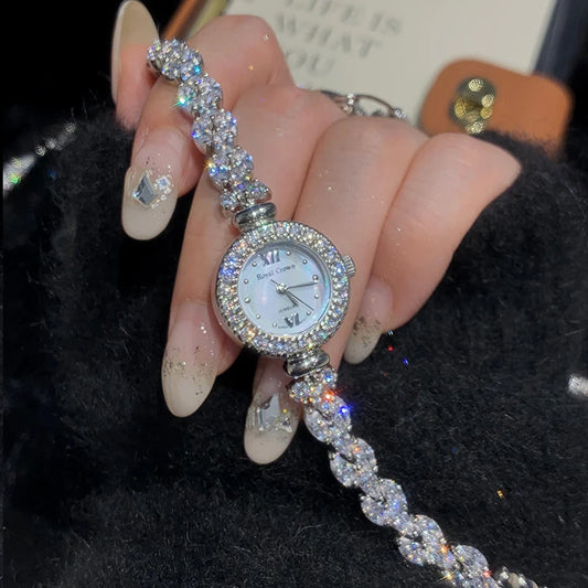 Fine Shell Rhinestone Bracelet Watch