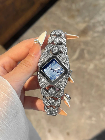 Roman Full Diamond Inlaid Watch