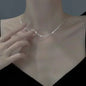 Pearl Tassel Snake Bone Necklace