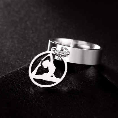 Minimalist Floral Stainless Steel Ring