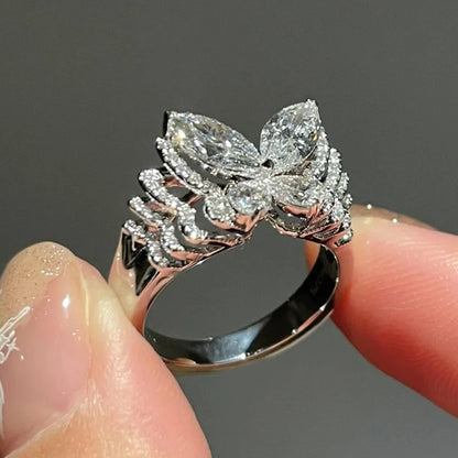 Butterfly Diamond 18k Gold Ring