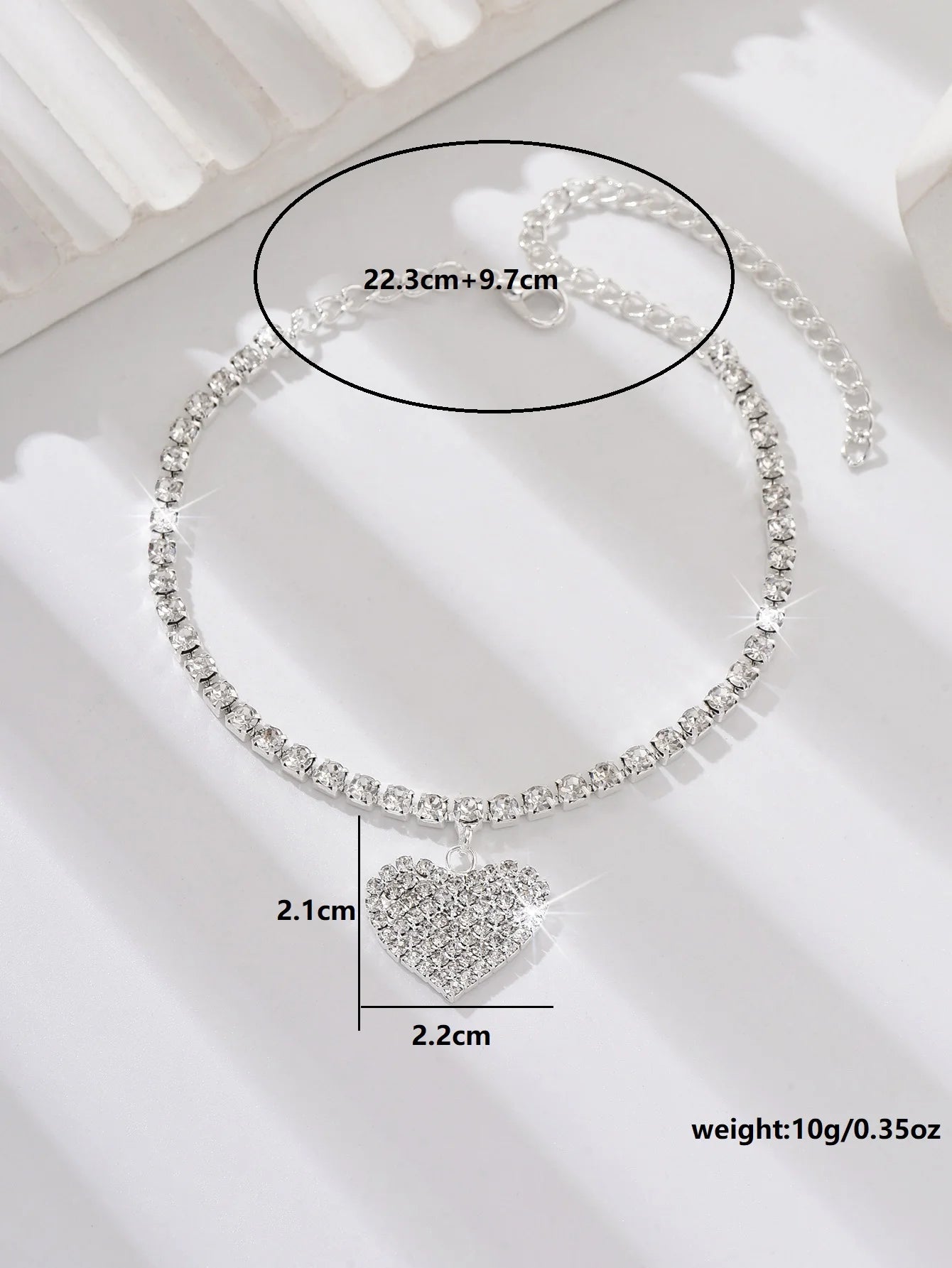 Copper Inlaid Diamond Foot Anklet