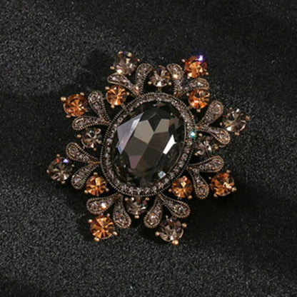 Rhinestone Ginkgo Crystal Office Brooch