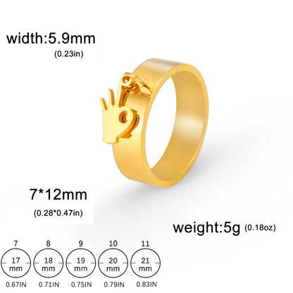 Minimalist Floral Stainless Steel Ring
