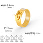 Minimalist Floral Stainless Steel Ring