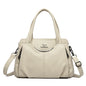Multi-Pocket Soft Leather Designer Tote