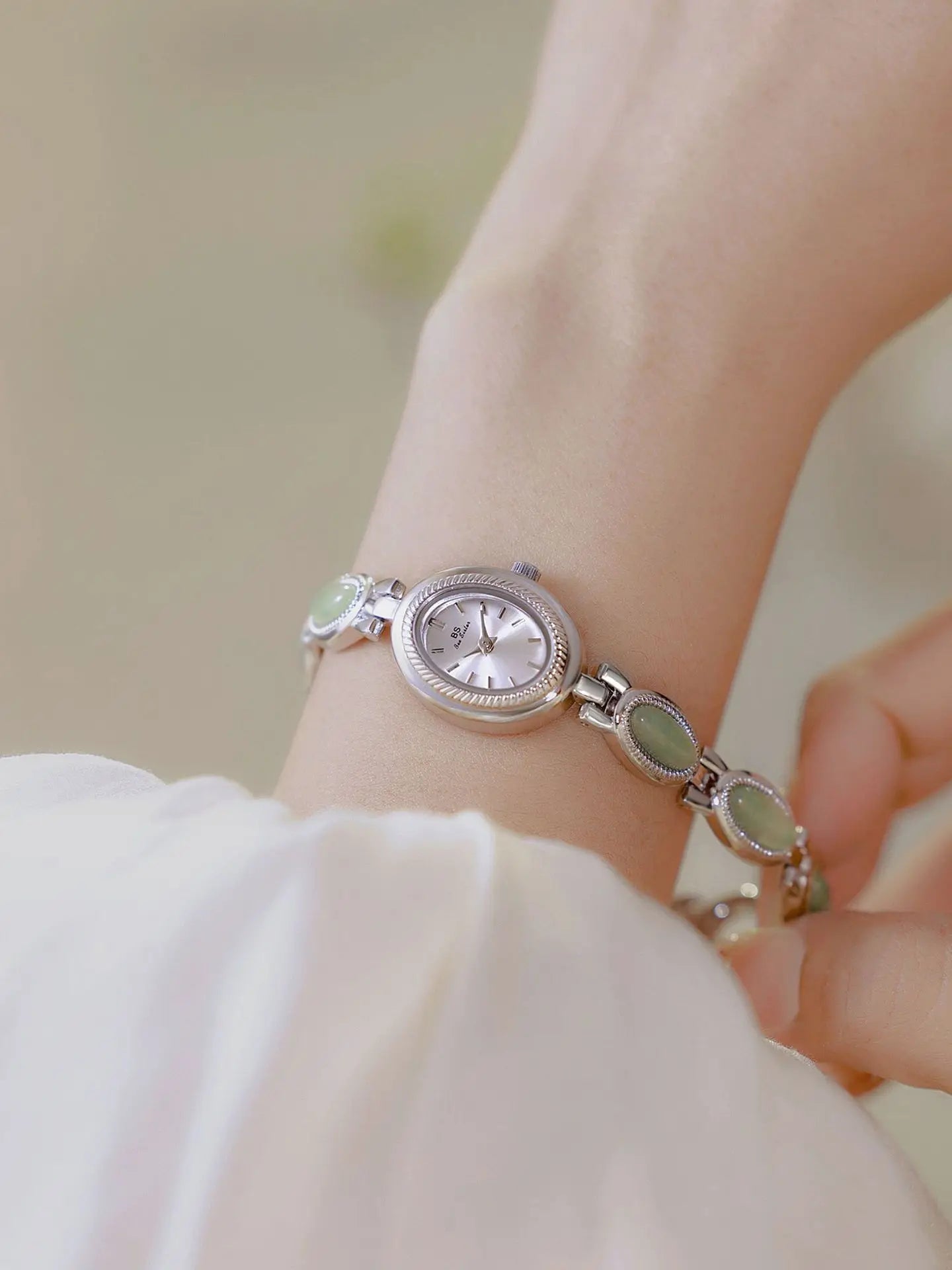 Jade Bead Bracelet Jewelry Watch