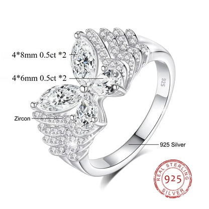 Butterfly Diamond 18k Gold Ring