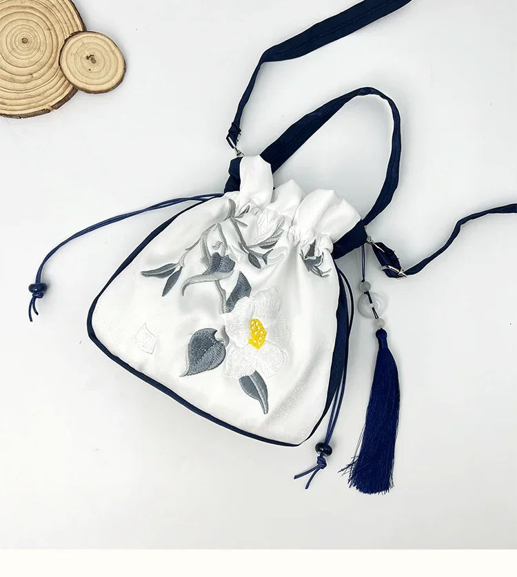 Embroidered Silk Heritage Bucket Bag