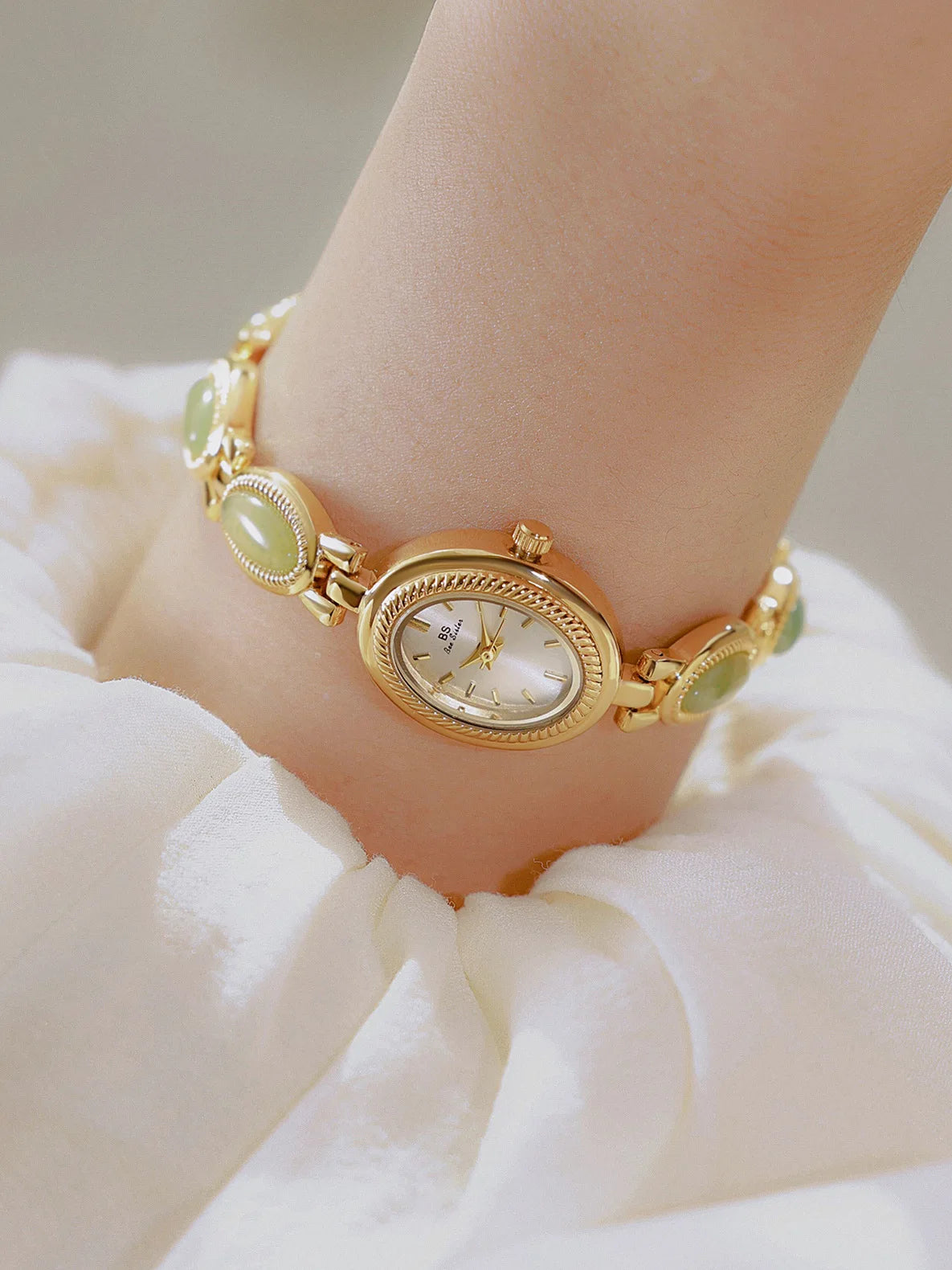 Jade Bead Bracelet Jewelry Watch