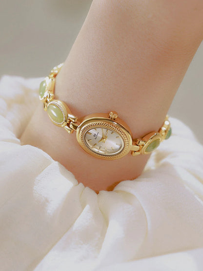 Jade Bead Bracelet Jewelry Watch