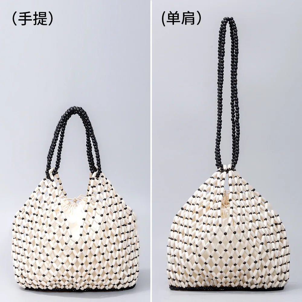 Retro Summer Handwoven Bucket Bag