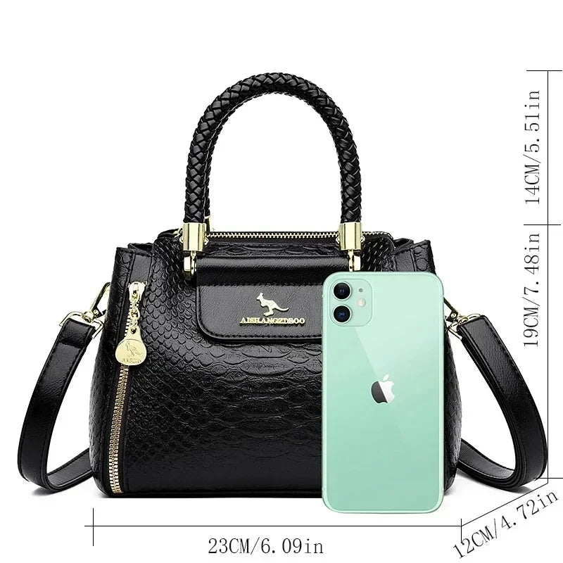 Iconic Grained Leather Crossbody Bag