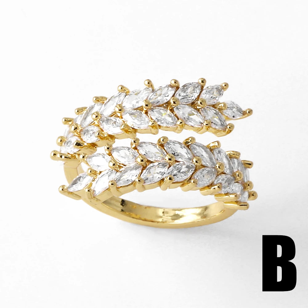 Twisted Leaf Gilded Statement Ring