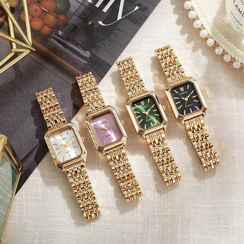 Rectangle Steel Band Quartz Watch
