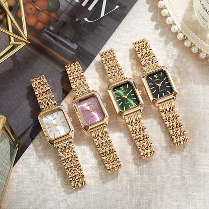 Geometric Steel Band Dress Watch