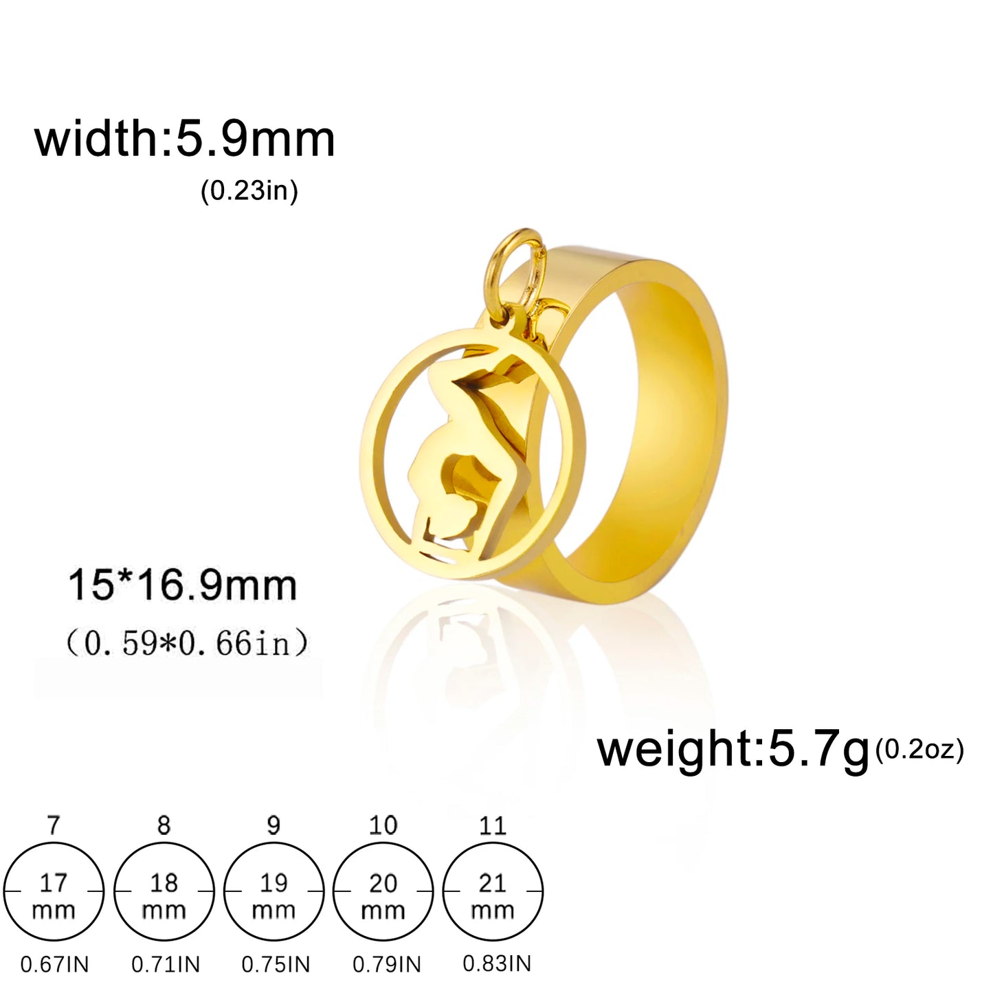 Minimalist Floral Stainless Steel Ring