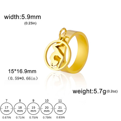 Minimalist Floral Stainless Steel Ring