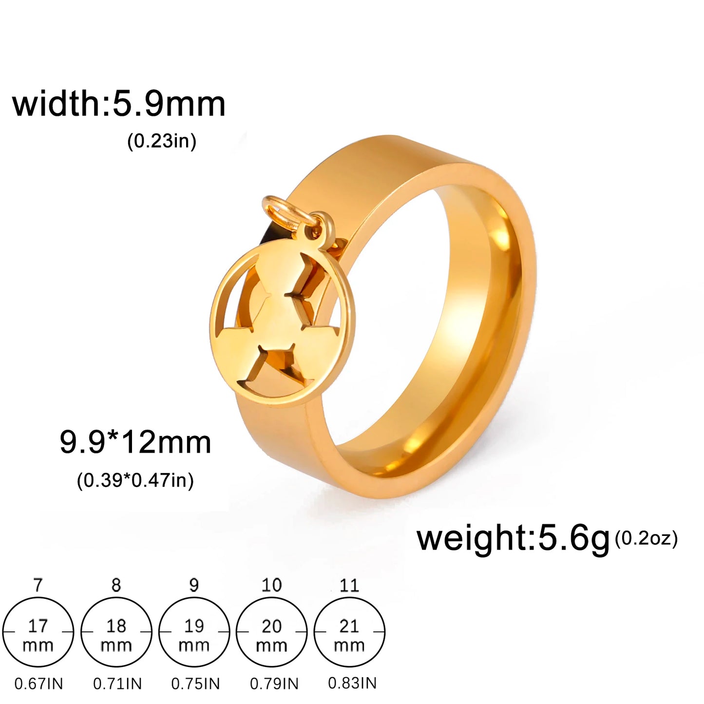 Minimalist Floral Stainless Steel Ring