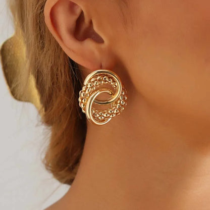 Geometric Irregular Metal Wrap Earrings