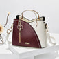 Modernist Color-Block Capacity Bucket Bag