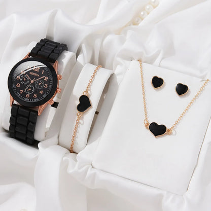Heart Motif Butterfly Jewelry Set
