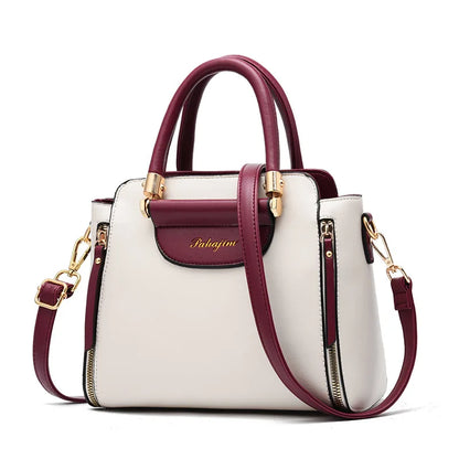 European Color-Block Office Wallet Bag