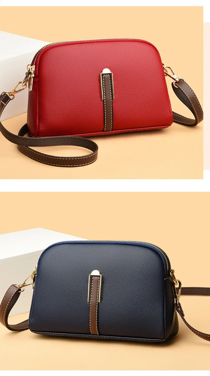 Designer Flap Cowhide Messenger Bag