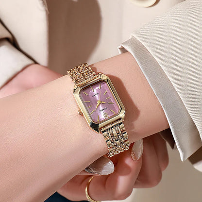 Rectangle Steel Band Quartz Watch